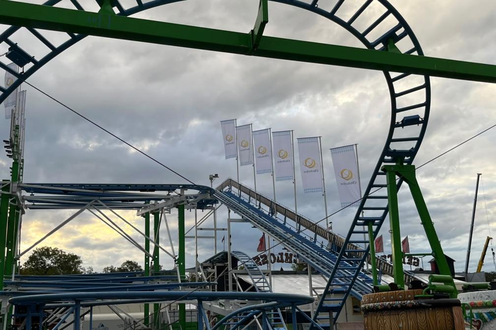 Eindrücke von der Morgenstimmtung auf der Baustelle.