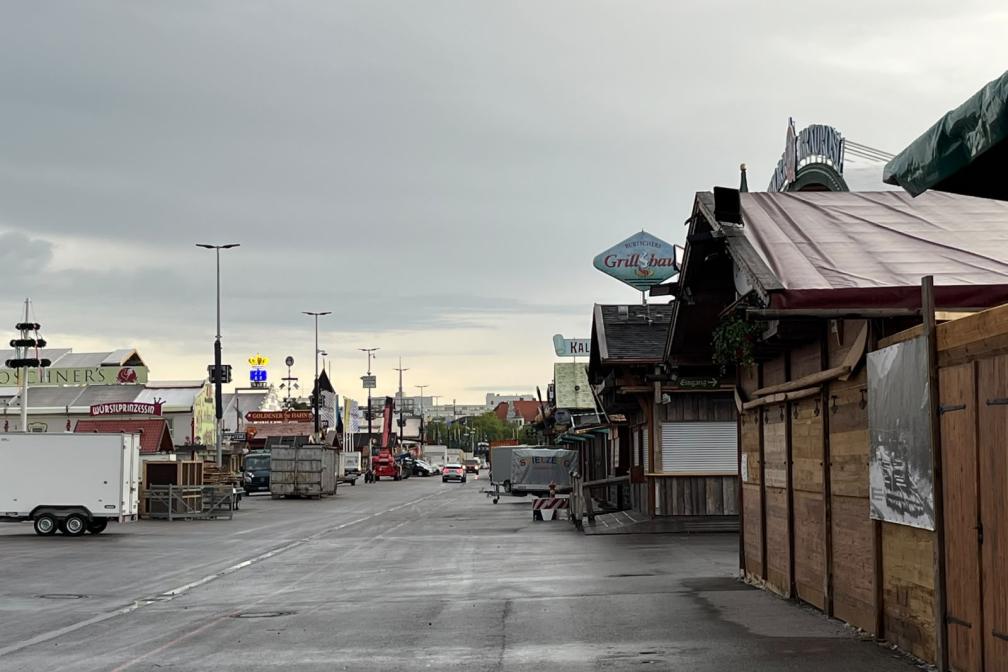 Die leeren Straßen der Theresienwiese 