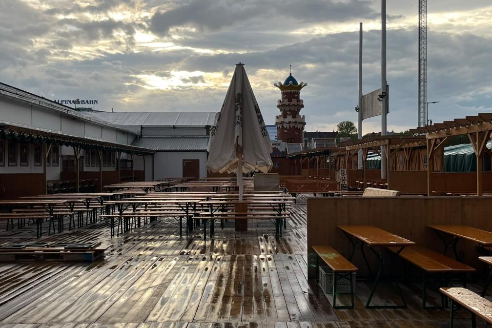 Der Biergarten des Löwenbräu