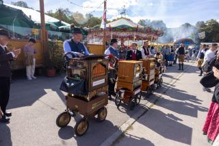 Drehorgelspieler auf der Oidn Wiesn