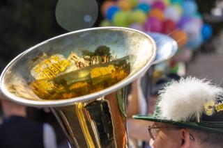Blasmusiker beim Platzkonzert 2026