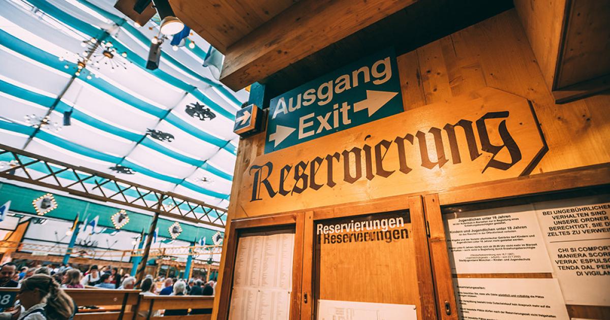 Reservieren auf dem Oktoberfest Wiesntisch 2025 buchen Oktoberfest.de